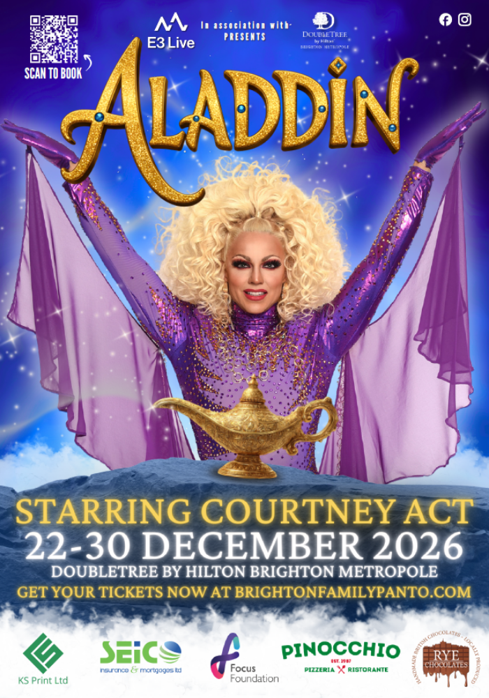 Ali Addim Brighton Family Panto’s Aladdin 2026 - Focus Foundation