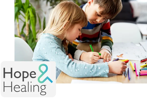 hope healing logo image Hope and healing logo and children drawing